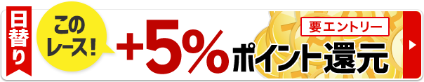 日替りキャンペーンで+5％ポイント還元！